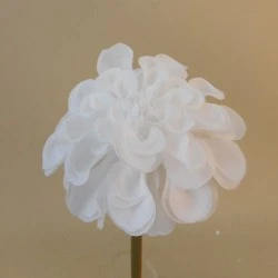 Mini Artificial Dahlias on Short Stem White 24cm - D013 O2