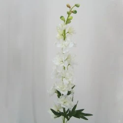 Luxury Ivory Silk Delphinium or Larkspur 72cm - D034 