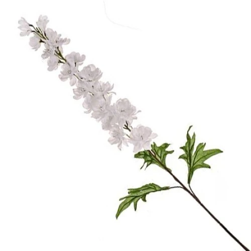 White Silk Delphiniums or Larkspur 89cm - D098 FF1