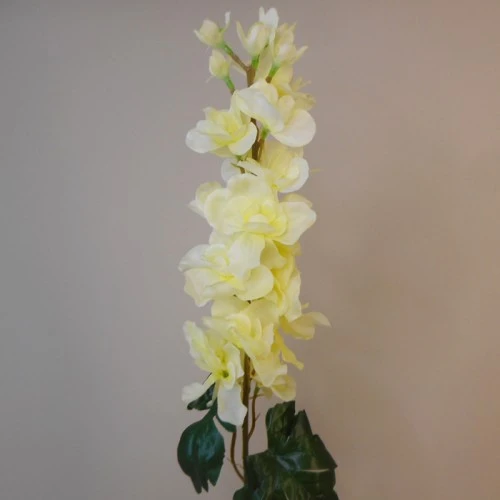 Silk Delphinium or Larkspur Lemon 75cm - D025 C2