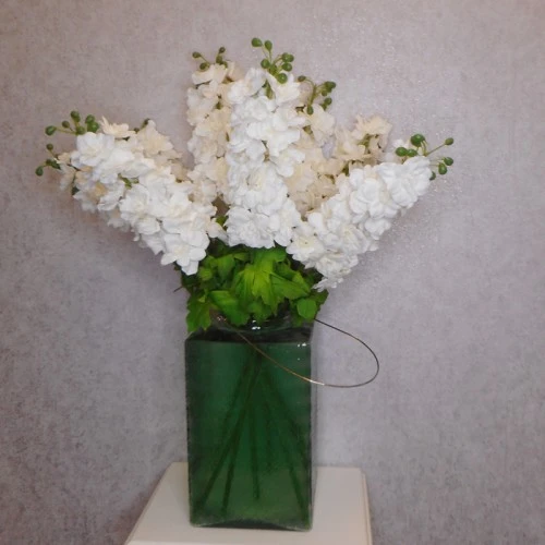 Artificial Larkspur Delphiniums Cream 78cm - D062 R4