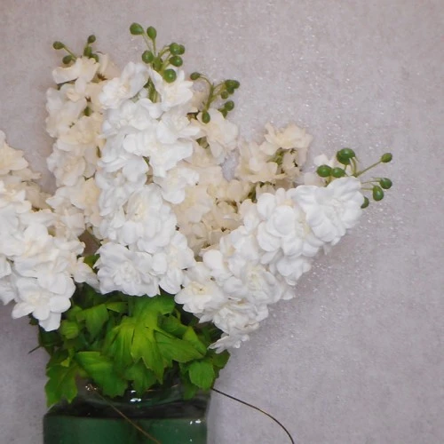 Artificial Larkspur Delphiniums Cream 78cm - D062 R4