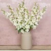 Luxury Ivory Silk Delphinium or Larkspur 72cm - D034 