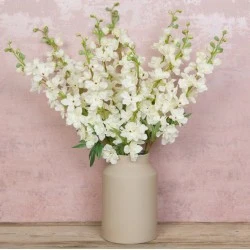 Luxury Ivory Silk Delphinium or Larkspur 72cm - D034 C3