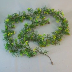 Artificial Elderflowers Garland Yellow 180cm - E016 H2