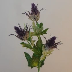 Artificial Eryngium Thistles Sea Holly Purple 68cm  - E004 E1