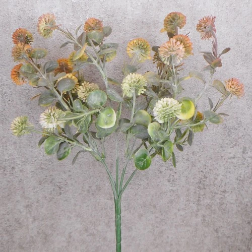 Artificial Floss Flowers Orange 56cm - F054 F1