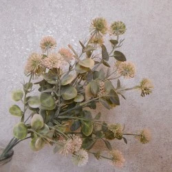 Artificial Floss Flowers Pale Pink 56cm - F055 BB2