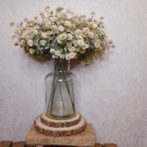 Artificial Floss Flowers Pale Pink 56cm - F055 BB2