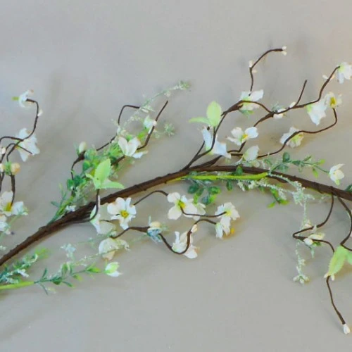 English Garden Flowers Garland Cream 90cm - MED012 BB3