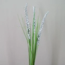 Flowering Artificial Grass White Green 74cm - F047 F2