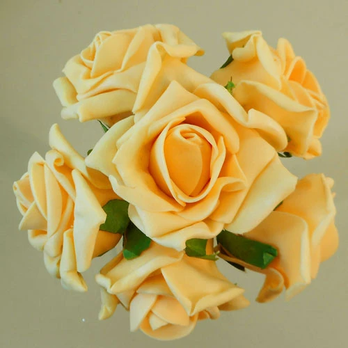 Colourfast Cottage Foam Roses Bundle Vanilla 6 Pack 24cm - R204 S4