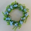 Artificial Forget me Not Wreath Blue 20cm - F009 BX9