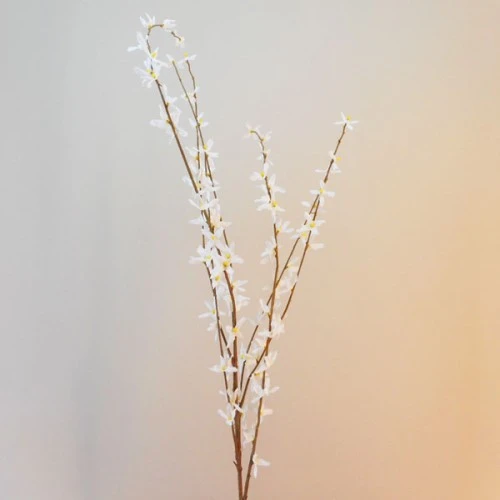 Artificial Forsythia Branch White 118cm - F011 D1