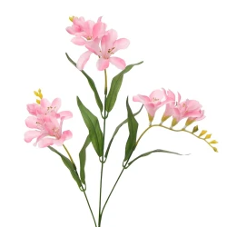 Artificial Freesias Stem Pink Flowers 73cm - F072 A1