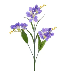 Artificial Freesias Stem Purple Flowers 73cm - F071