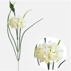 Artificial Garlic Flowers Cream 31cm - G090 O4