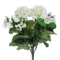 Artificial Geranium Plant Cream 36cm - G109A F3