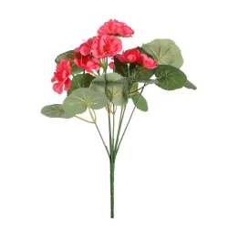 Artificial Geranium Plant Hot Pink 33cm - G191 H1