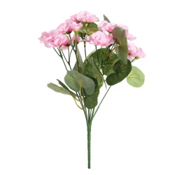 Artificial Geranium Plant Pink 33cm - G192 H1