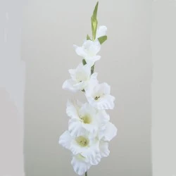 Artificial Gladiola Ivory 94cm - G035 