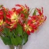 Artificial Gloriosa Flame Lily Orange and Yellow 80cm - G004 D1
