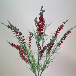 Artificial Heather Plants Red 54cm - H002 DD3