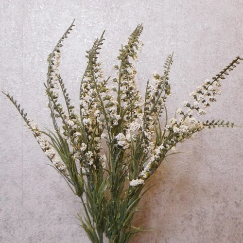 Artificial Heather Plants White 54cm - H018 HH4