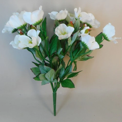 Artificial Hellebores Plant Ivory 41cm - H057 BX13