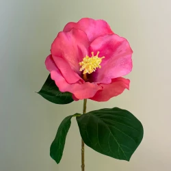 Artificial Hibiscus Flower Dark Pink 69cm - H202 S3