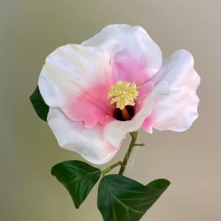 Artificial Hibiscus Flower Light Pink 69cm - H203 S3