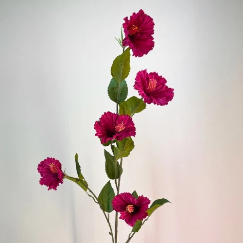 Artificial Hibiscus Spray Hot Pink 117cm - H025 L4