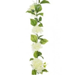 Artificial Hydrangea Garland Cream 180cm - H039 HH1