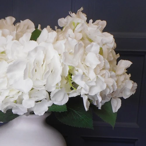 Artificial Hydrangeas Bush White 50cm - H030 CC4