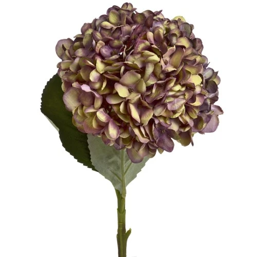 Artificial Hydrangeas Antique Purple and Green 42cm - H012 H1