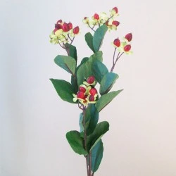 Artificial Hypericum Berries Red 60cm - H138 G3