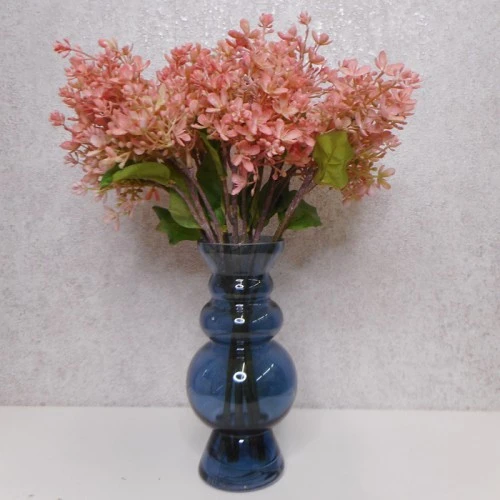 Short Stem Artificial Lilac Blossom Coral Pink 37cm - L023 G2