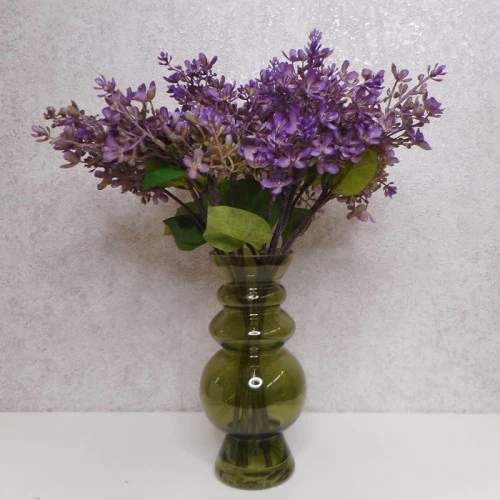 Short Stem Artificial Lilac Blossom Purple 37cm - L030 KK3