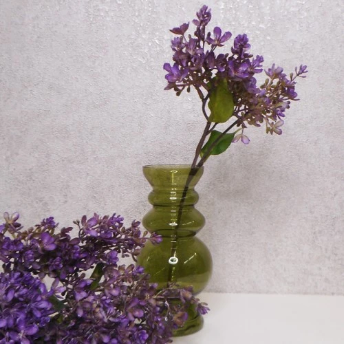 Short Stem Artificial Lilac Blossom Purple 37cm - L030 KK3