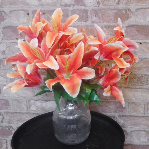 Artificial Flowers Posy | Orange Lilies 40cm - L106 II4