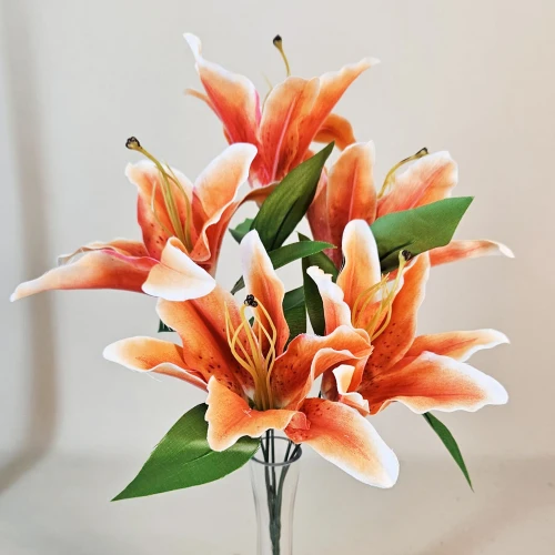Artificial Flowers Posy | Orange Lilies 40cm - L106 II4