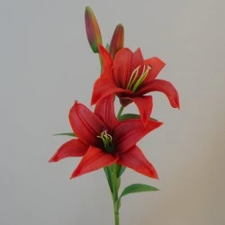 Real Touch Artificial Lily Red 65cm - L128 K1