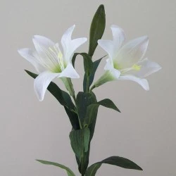 Silk Easter Lilies (Lilium Longiflorum) 80cm - L113 J2