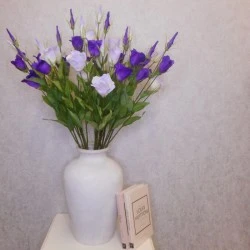Artificial Lisianthus Lavender Purple 80cm - L017A E3