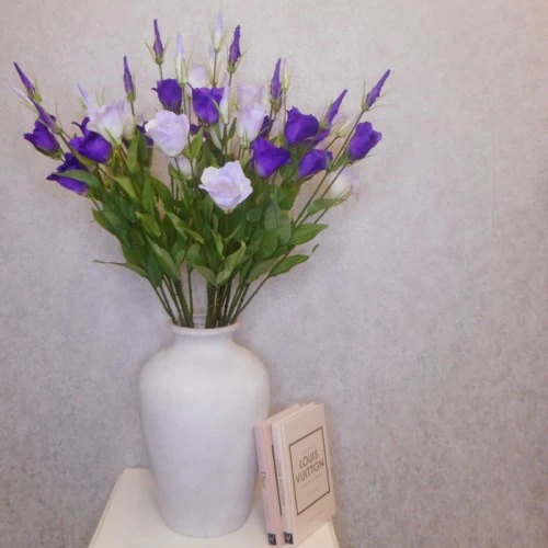 Artificial Lisianthus Lavender Purple 80cm - L017A E3