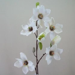 Luxury Artificial Magnolias on Branch Cream 82cm - M051 J1