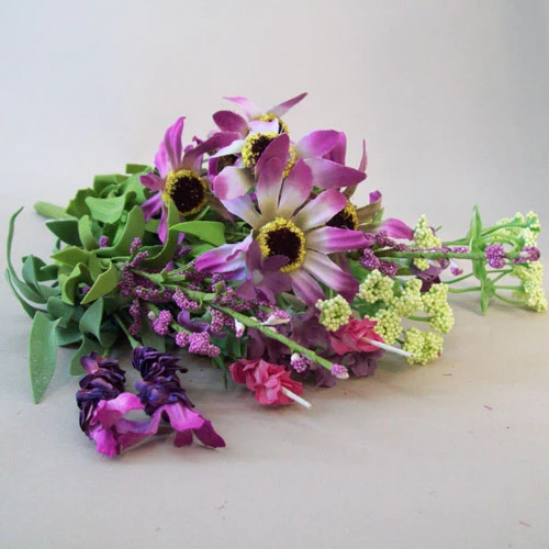 Artificial Meadow Flower Bouquet Magenta Pink 53cm  - MF262 BX1