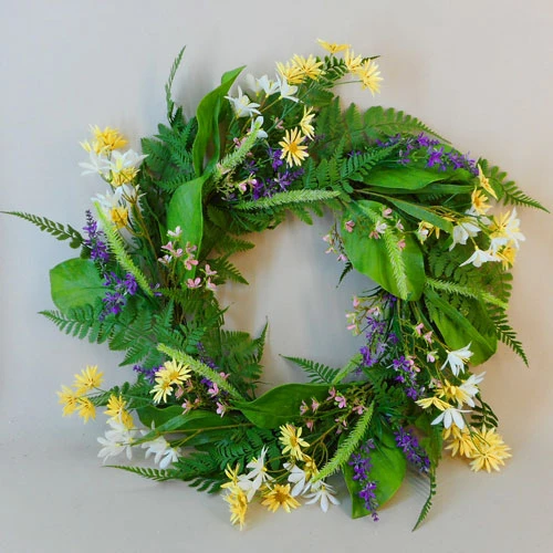 Artificial Meadow Flowers Wreath - MED007 II3