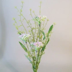 English Meadow Artificial Flowers Pink Achillea 49cm - M075 EE3