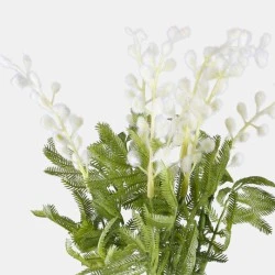 Artificial Mimosa Plants White 35cm - M096 I3